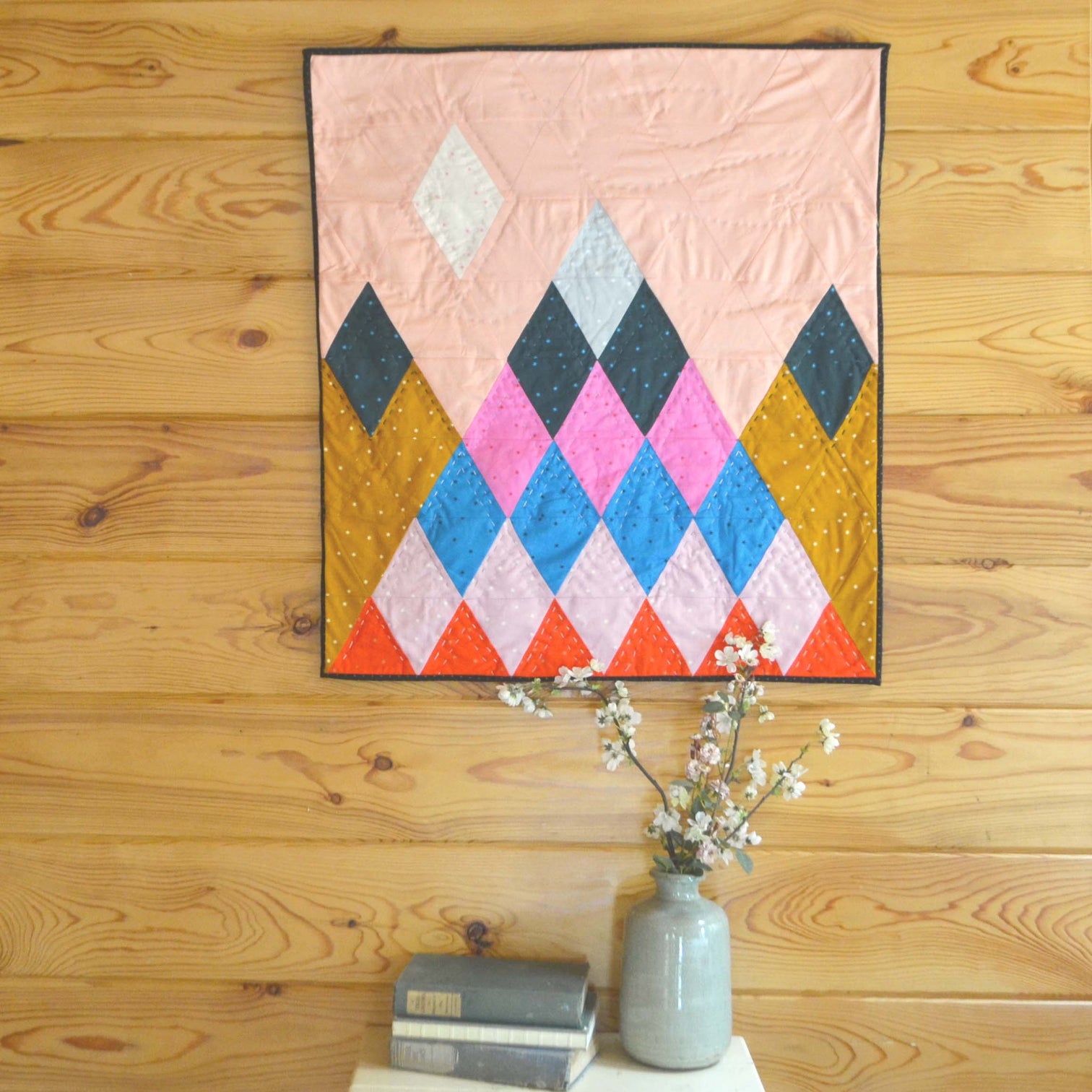 Mountain Diamond Quilt Pattern Side Lake Stitch